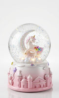 Unicorn Snow Globe Water Globe with Rainbow and Unicorn Decore