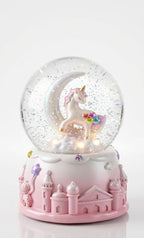 Unicorn Snow Globe Water Globe with Rainbow and Unicorn Decore