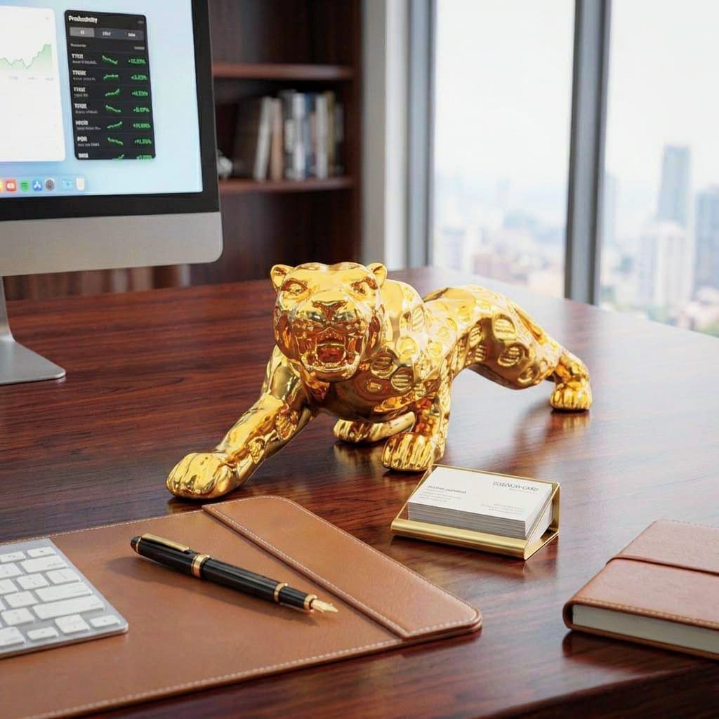 The Golden Jaguar - Car Dashboard Ornaments