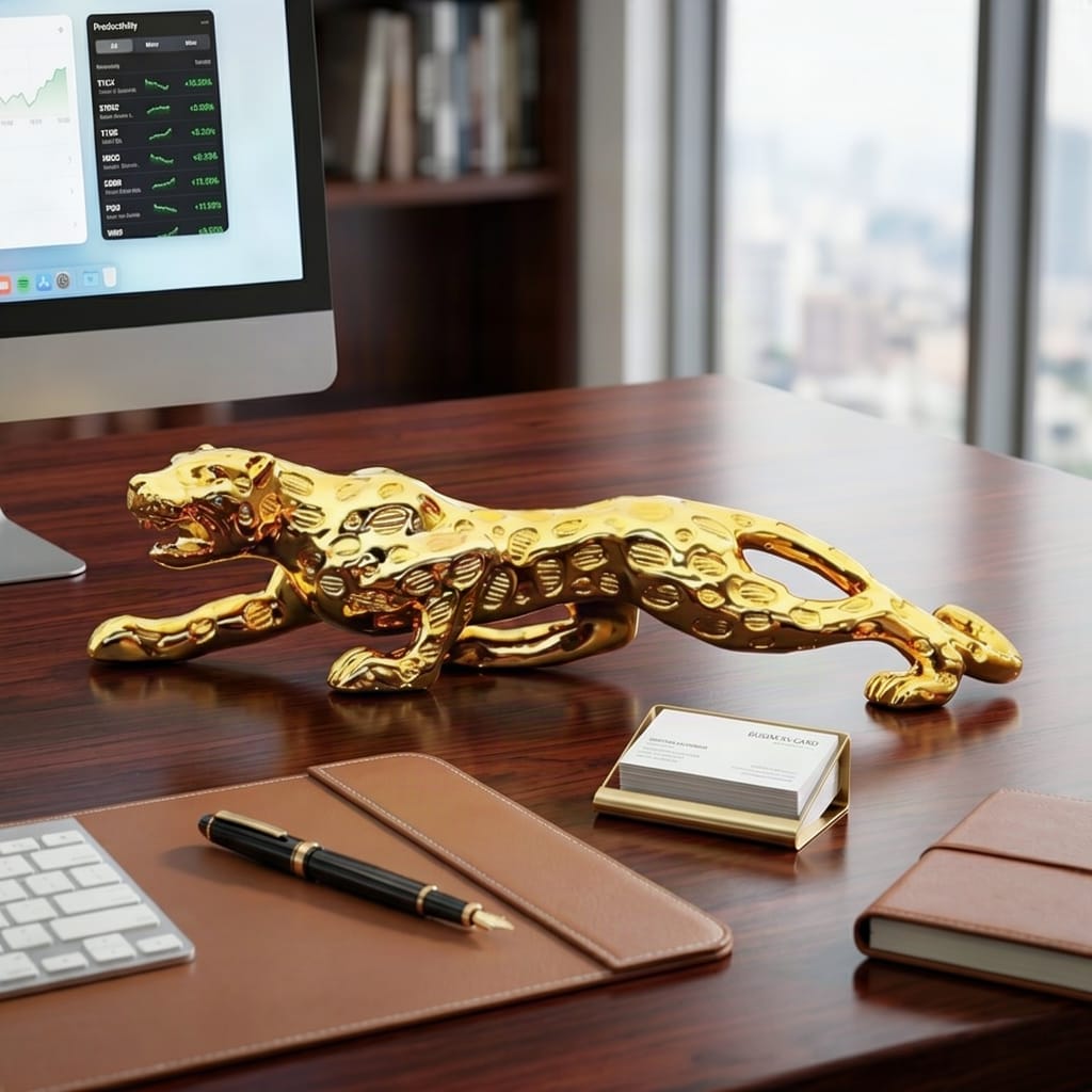 The Golden Jaguar - Car Dashboard Ornaments