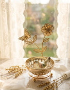 Butterfly Tray and Candle Jar holder 2pc