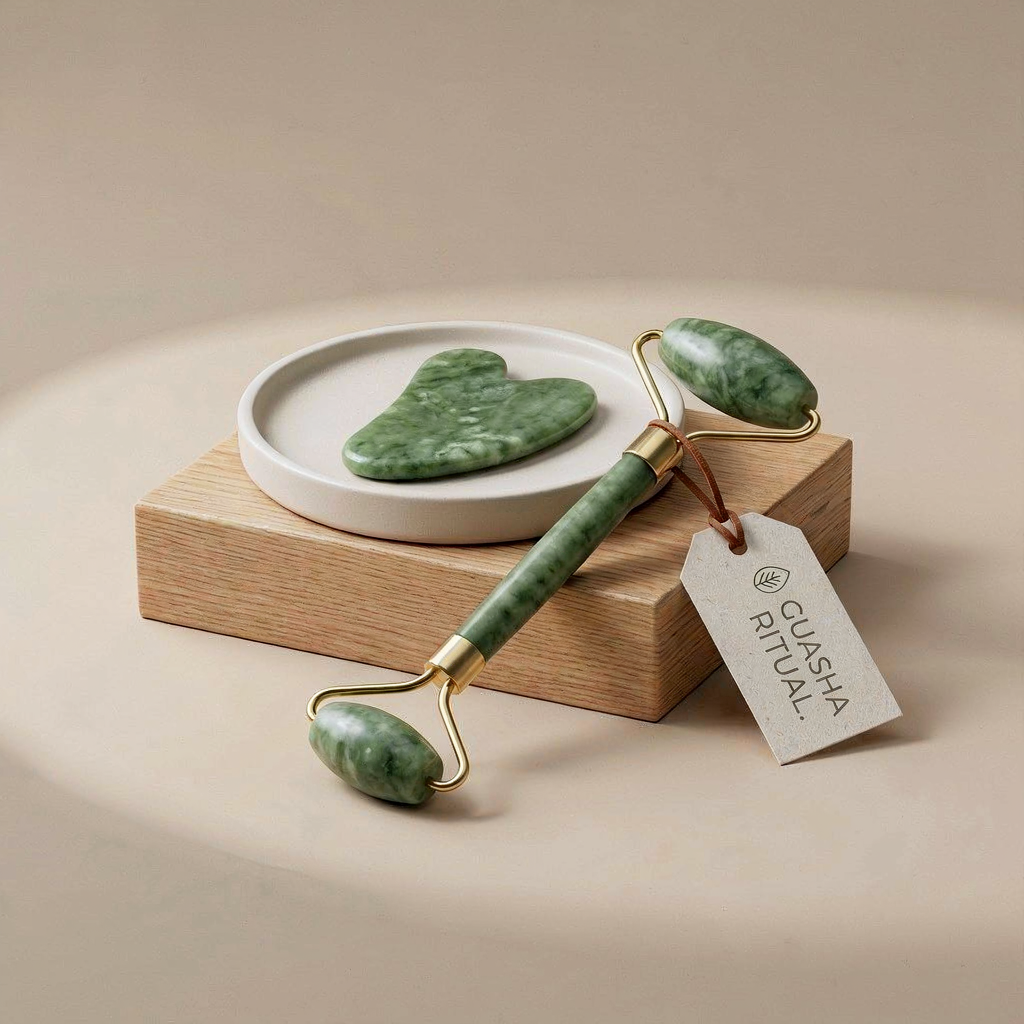 Jade Roller and Gua Sha Tool Set