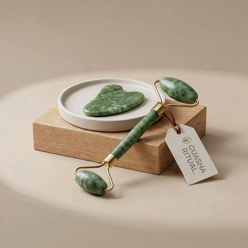 Jade Roller and Gua Sha Tool Set