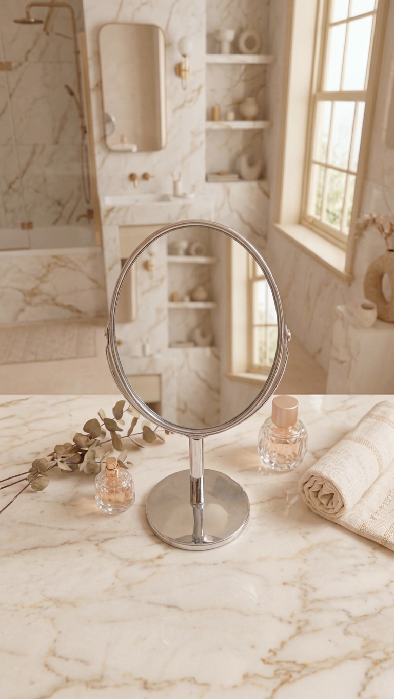 Double Sided Oval Shape Mirror