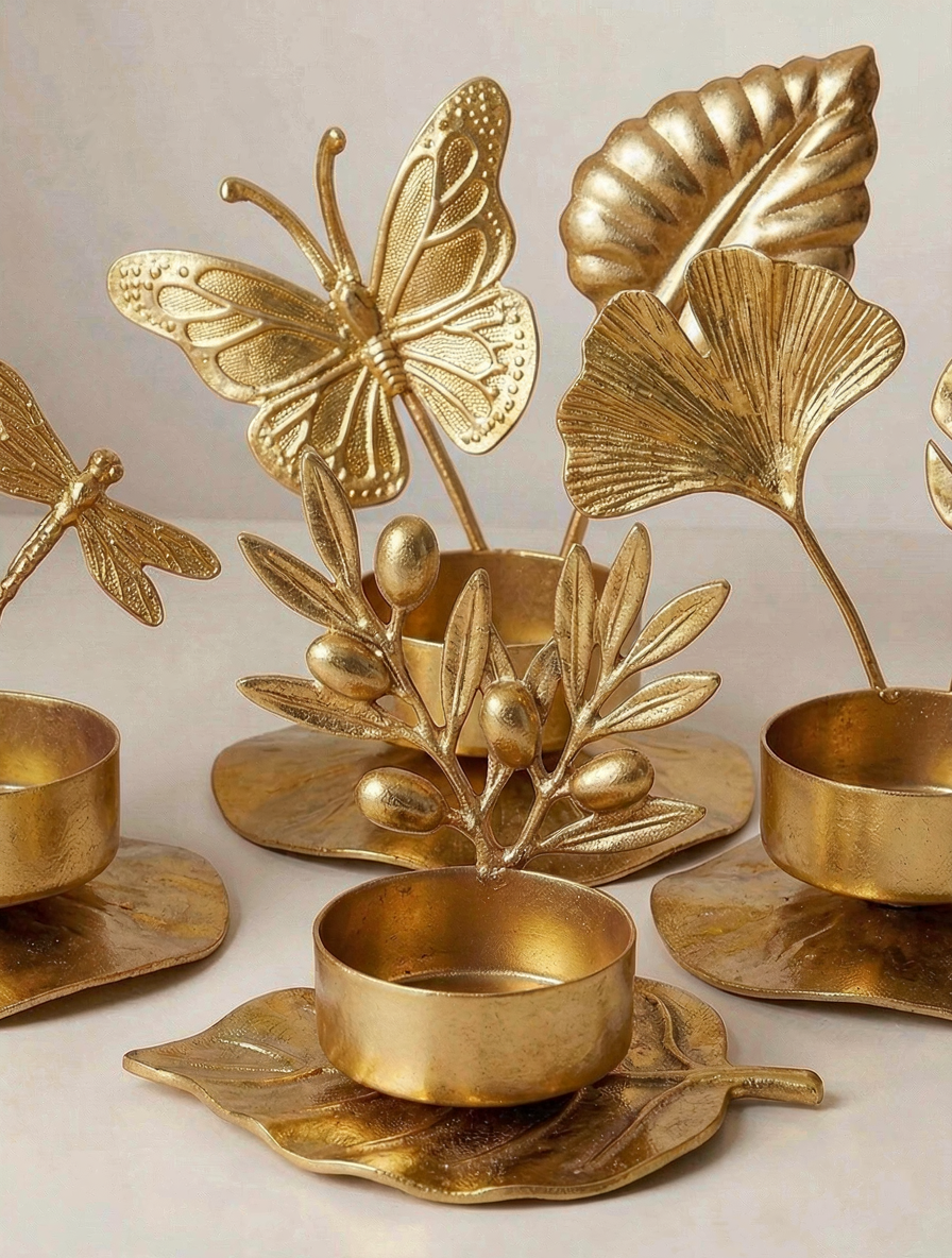 Butterfly Tray and Candle Jar holder 2pc