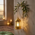 VELA LANTERNS Large Gold Metal Decorative Moroccan Lantern Candle Holder Lamp