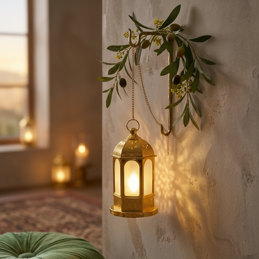 VELA LANTERNS Large Gold Metal Decorative Moroccan Lantern Candle Holder Lamp